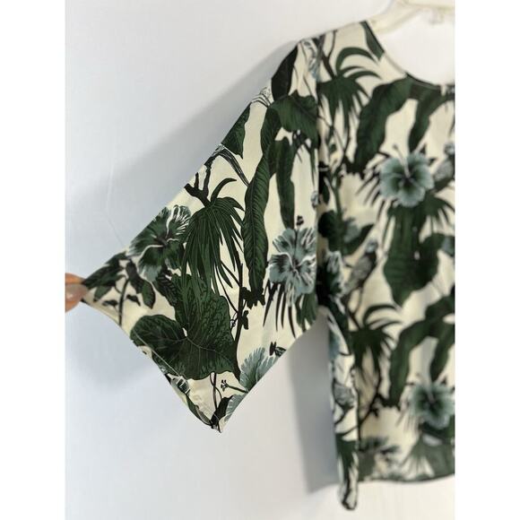 WEEKEND MAX MARA 100% Silk Kimono Sleeve Shirt Blouse Top Neiman Marcus Size 4 - Picture 4 of 10